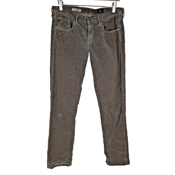Adriano Goldschmied Pants Womens 29 R Brown Corduroy Stevie Slim Straight Jeans - Picture 1 of 12
